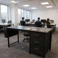 thumbnail image 3 of Homy Casa 47" Workstation Desk with 3 Drawers, File Cabinet & Open Storage Box, Black, 3 of 8