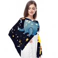 thumbnail image 4 of Starry Dinosaur Elegant Chiffon Yarn Translucent Silk Scarf 180x73 - Light Breathable Wrap for Women - Fashion Accessories, 4 of 6