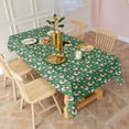 thumbnail image 3 of Green Christmas Snowman Pattern Rectangle Tablecloth 60"x120",Waterproof Polyester Rectangle Table Cloth, Wipeable Spillproof Polyester Tablecloth for Dining, Camping, Indoor and Outdoor, 3 of 6