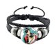 thumbnail image 3 of Pulseras de cuero para niño y Voleibol de escuela secundaria, Anime Haikyuu Brazalete con gema redonda de vidrio con estampado de dibujos animados para amigo, regalos de joyería, 3 of 5