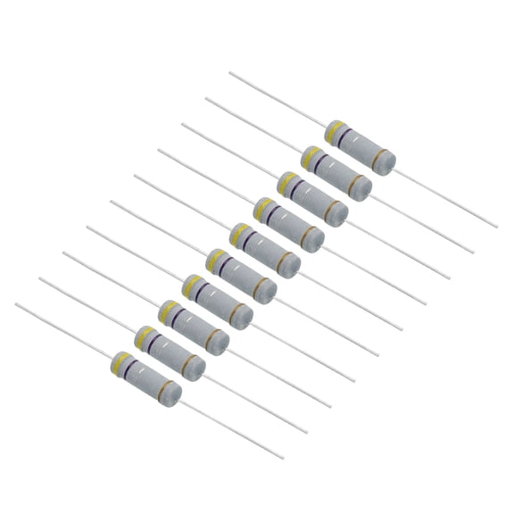 Uxcell 3W 0.47 Ohm 5% Carbon Film Resistor, Axial Electronic Components Resistors, 20 Pack