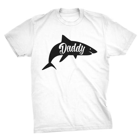 Mens Daddy Shark Tshirt Cute Funny Family Ocean Beach Summer Vacation Tee For