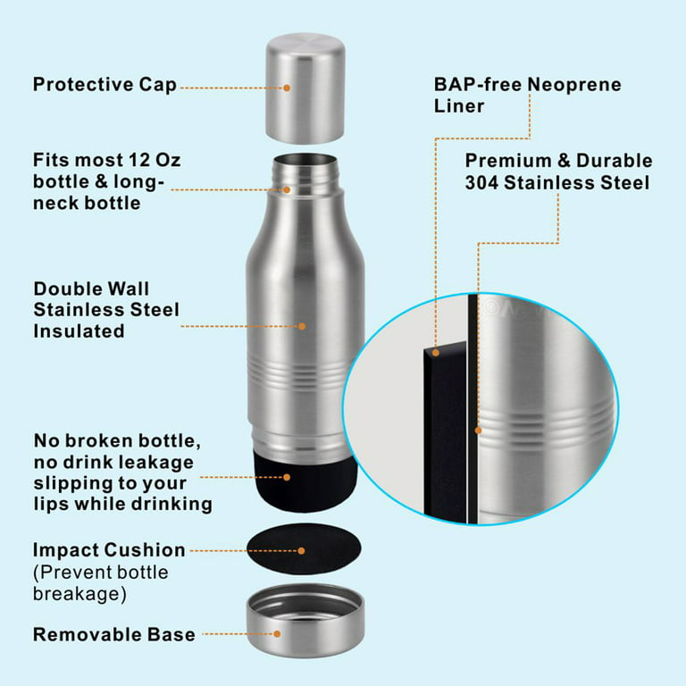  Beer Bottle Insulator Can Cooler 12 oz 304 Stainless