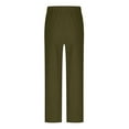 thumbnail image 6 of Fesfesfes Girls' Loose Sweatpants Solid Color High-Waisted Wide-Leg Elastic Smocked Waistband Full-Length Trousers Fashion Comfy Pants(Army Green#2,170), 6 of 6