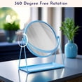 thumbnail image 5 of Mainstays by Becky G. & Alejandra 9.65" Round Tabletop Mirror with Metal Tray, Blue, 5 of 13