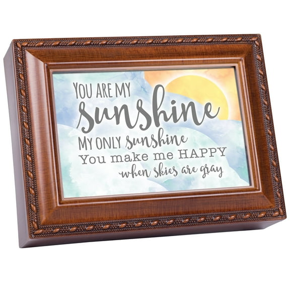 You Are My Only Sunshine Woodgrain Keepsake Music Box Plays You are My Sunshine