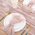 thumbnail image 3 of Yesbay Cheesecloth Napkin 20x20 inches Bohemian Napkin Washable Rustic Gauze Dinner Napkin for Wedding Bridal Shower Dinner Party Decor, 3 of 8