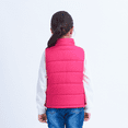 thumbnail image 3 of IKALI Girls Puffer Vest Kids Winter Jacket Lightweight Clothes with Pockets Rose 3-12 Years, 3 of 4