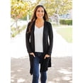 thumbnail image 4 of Tickled Teal Black Long Sleeve Pocket Cardigan, 4 of 8