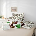 thumbnail image 6 of jejeloiu Chi Christmas Tree Bedding Comforter Set 7 Pieces,Plaid Truck Full Bedding Set,Green Red Fitted Sheet Flat Sheet For Girls Boys,Ultra Soft Home Decor Reversible, 6 of 8