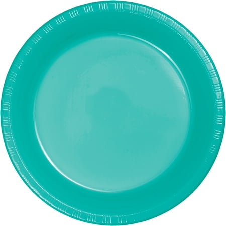 Teal Lagoon Plastic Dessert Plates 20 Pack