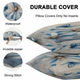 thumbnail image 4 of Waterproof Throw Pillow Covers Set of 2, 20x20 Inch White Blue Flowers Decorative Pillowcases Outdoor Pillow Slip Cushion Covers Set for Couch Tent Pastoral Vintage Butterfly Floral, 4 of 7