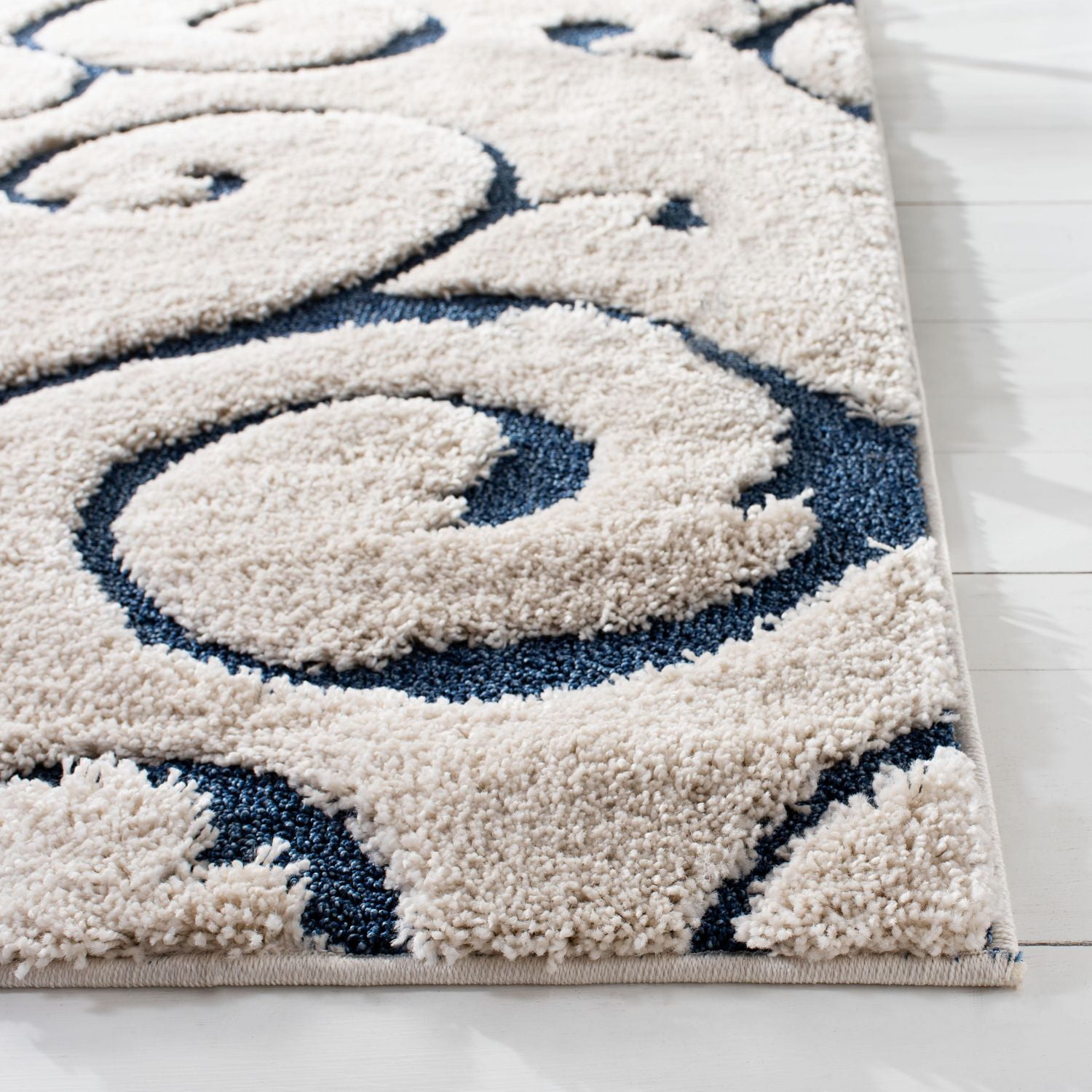 SAFAVIEH Florida Douglas Floral Vines Shag Area Rug