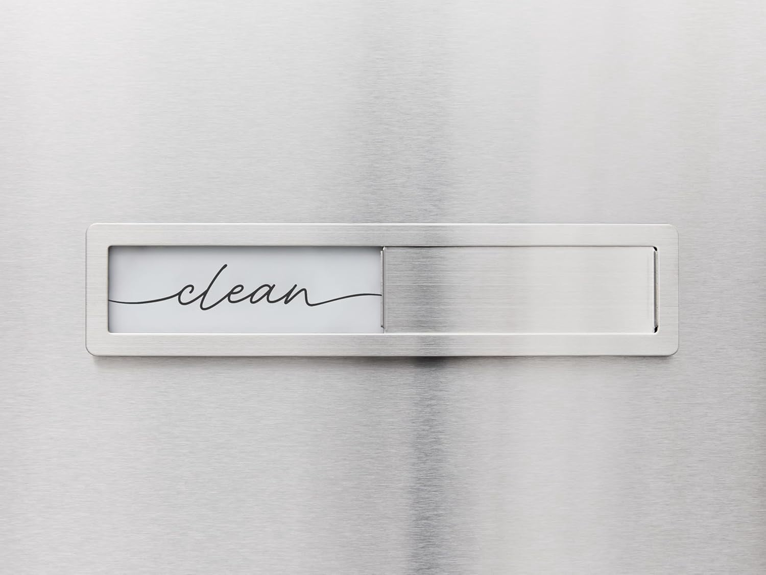 Stainless Steel Clean Dirty Magnet for Dishwasher, Black & White Script Dishwasher Magnet Clean Dirty Sign, Premium Clean/Dirty Dish Washer Magnets with Protective Backing, Rustic Kitchen Dish Sign