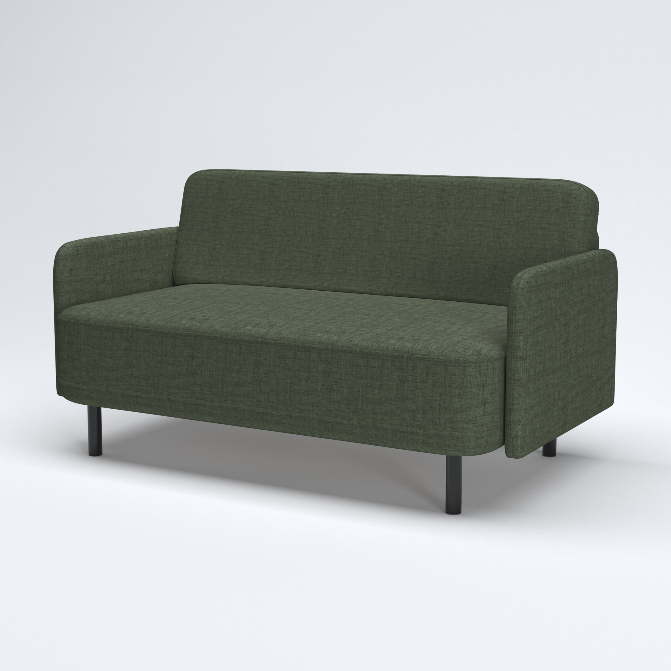 Artdeco Home Metro Loveseat - Modern Living Room Loveseat Sofa, Two-Seater Settee, Upholstered Corduroy Fabric Armchair, Love Seat Sofa Chair with Wood Legs for Bedroom/Office/Reading Spaces