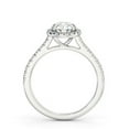 thumbnail image 3 of Dash Jewel 2.1 Ct Brilliant Round Cut Solitaire Diamond Ring – Halo Engagement Design – Eternity Wedding Band – Lab-Created Diamond – White Gold Plated Ring, 3 of 4