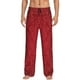 thumbnail image 1 of Balery Vintage Burgundy Pantalones de pijama para hombre, pijama ultraligero, pantalón de descanso-Medium, 1 of 6