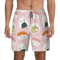 thumbnail image 2 of Goofa Cute Sushi Printed Men's Swim Trunks Board Shorts Quick Dry Mens Swimming Trunks with Compression Liner,Breathable Fit Hawaii Beach Shorts-Small, 2 of 9