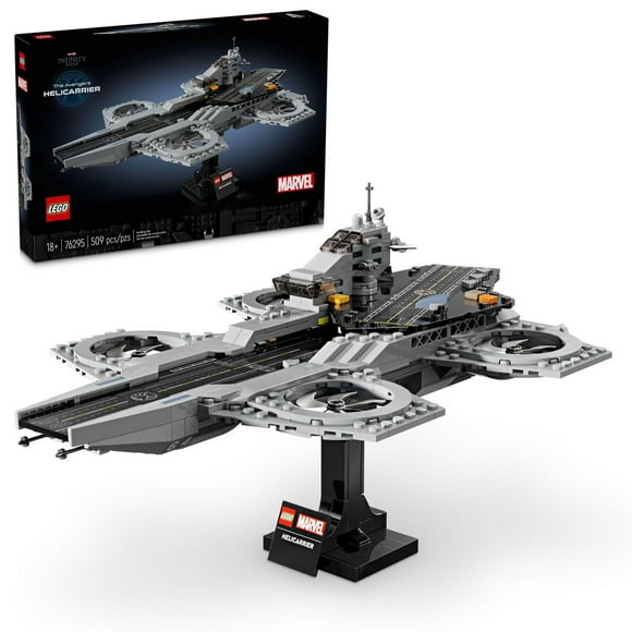LEGO Marvel The Avengers Helicarrier Aircraft Carrier Model, Buildable Super Hero Gift for Adults, Build and Display Marvel Collectible for Home or Office Décor, Inspired by The Avengers Movies, 76295, Includes 509 Pieces, Ages 18+