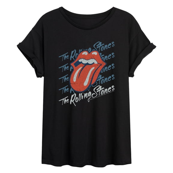 Rolling Stones - '76 World Tour - Juniors Oversized Graphic T-Shirt