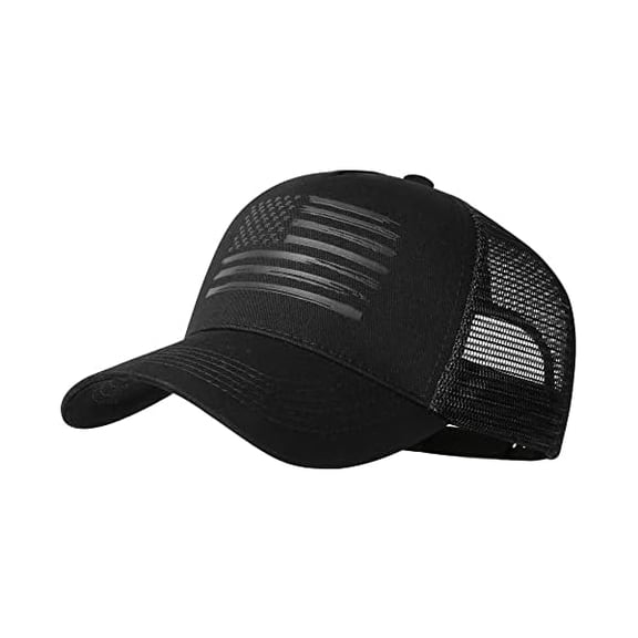 Eryueer Baseball Cap, American Flag Trucker Hat for Men Women, Breathable Adjustable Fit Outdoor Mesh Snapback Hats