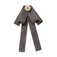 thumbnail image 3 of Milageto Bow Tie for Women Jewelry Gift Neck Tie Brooch Pin for Casual Party Ceremony Gray, 3 of 8