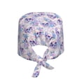 thumbnail image 2 of Salouo white Skull crystal flower Print Adjustable Working Caps,1 Pcs Working Hats Elastic Scrub Hats Elastic Tie Back Hats Unisex Nurse Scrub Cap Nurse Hats ,One Size, 2 of 7