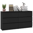 thumbnail image 3 of Algherohein Wood Black 6 Drawer Dresser for Bedroom,Tall Dressers Chest of Drawers,Adult, 3 of 7