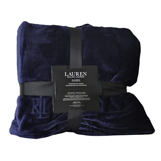 Manta De Microvisón De Felpa Lauren Ralph Lauren - Azul Marino - Queen / Full