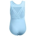 thumbnail image 5 of WIBACKER 3-10Y Kid Girls Sparkly Dance Leotard with Skirt Hi-Low Shiny Ballet Dance Dresses Gymnastics Suit, 5 of 14