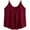 Wine, variant on USSUMA Camisole Tops for Women Summer Tops for Women 2025 Women's Fashion Casual Sexy Pleated Small Camis Large Size Tops Blouse Holiday Saving Womens Tops