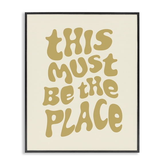 Stupell Industries Bohemian Must Be The Place Black Framed Giclee Art, 11 x 14, by Victoria Barnes