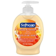 Softsoap Liquid Hand Soap Pump, Milk & Golden Honey - 7.5 Fluid Ounce