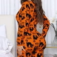 thumbnail image 3 of Halloween Printed Jumpsuit Long Sleeve Home Pajamas Casual Trousers Women's Cos Clothing, 3 of 10