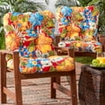 thumbnail image 3 of Greendale Home Fashions Outdoor Tufted 42'' x 21'' Chair Cushion, Set of 2, Aloha Red, 3 of 9