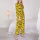 thumbnail image 3 of Balery Vintage Excavator Conjunto de Pijama con Estampado para Mujer, Conjunto de Dos Piezas con Manga Larga, Ropa de Dormir Suave con Bolsillos, Pijamas Cómodos-Medium, 3 of 7