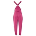 thumbnail image 4 of CAIXIA Fleece Overalls Women 2034 Warm Winter Casual Loose Jumpsuits Sherpa Bib Overalls Fuzzy Ski Pants with Pockets,Hot Pink, 4 of 7
