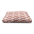 thumbnail image 3 of Antique Pet House, Abstract Ornamental Flower Motifs with Baroque Curlicues Traditional, Outdoor & Indoor Portable Dog Kennel with Pillow and Cover, 5 Sizes, Salmon Coral and White, by Ambesonne, 3 of 4