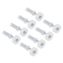 Uxcell 3/8'' Dia Stainless Steel Plastic Bifold Door Hardware Bi-Fold Door Top Guide Wheel Silver 8 Pcs