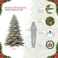 thumbnail image 4 of NEW! Puleo Intl. 7.5' ROYAL MAJESTIC Fraser Fir Flocked Green Tree with MEMORY TIPS and SURE-LIT POLE with 600 UL-Listed PRE-ATTACHED Lights, 4 of 5