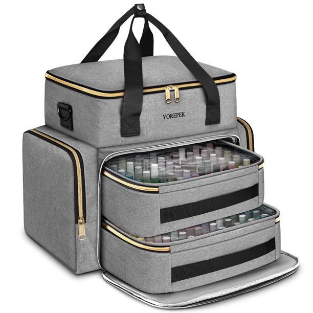 Estuche organizador de esmaltes de uñas YOREPEK extra grande para más de 100 botellas