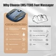 thumbnail image 4 of OSITO Rechargeable EMS Foot Massager for Neuropathy, TENS Foot Massager Circulation Stimulator, Foot Massager for Circulation and Pain Relief, 10 Modes 50 Intensities (Blue), 4 of 8
