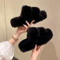 thumbnail image 1 of Zapatillas mullidas de invierno para mujer, pantuflas de piel para casa nueva, plataforma plana, zapatos de interior peludos y acogedores, chanclas coreanas, 2024, 1 of 5