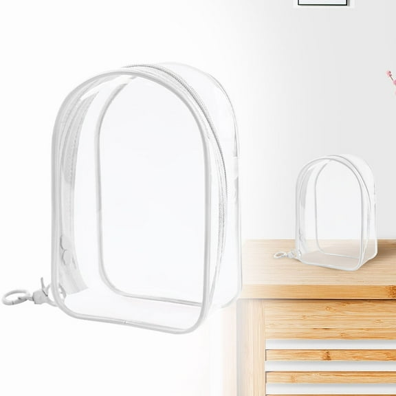 ZMKIAG Clear Hanging Display Case for 6" Plush Dolls - Protective Pvc Storage Box with Keychain - Dustproof Collector's Showcase for Stuffed Animals & Action Figures