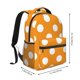thumbnail image 2 of Disketp Orange And White Polka Dot Mochila Estampada para Hombre y Mujer – Mochila Ligera Clásica con Múltiples Bolsillos para Universidad, Trabajo y Viajes-One Size, 2 of 5