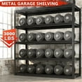 thumbnail image 5 of REIBII 48.2''W Garage Storage Shelving Units 3000LBS Heavy Duty Shelf Brackets Adjustable 5 Tier Metal Shelving for Garage Storage Rack Industrial Shelves Utility Shelf, 48.2''W X24.2''D X72.2''H, 5 of 9