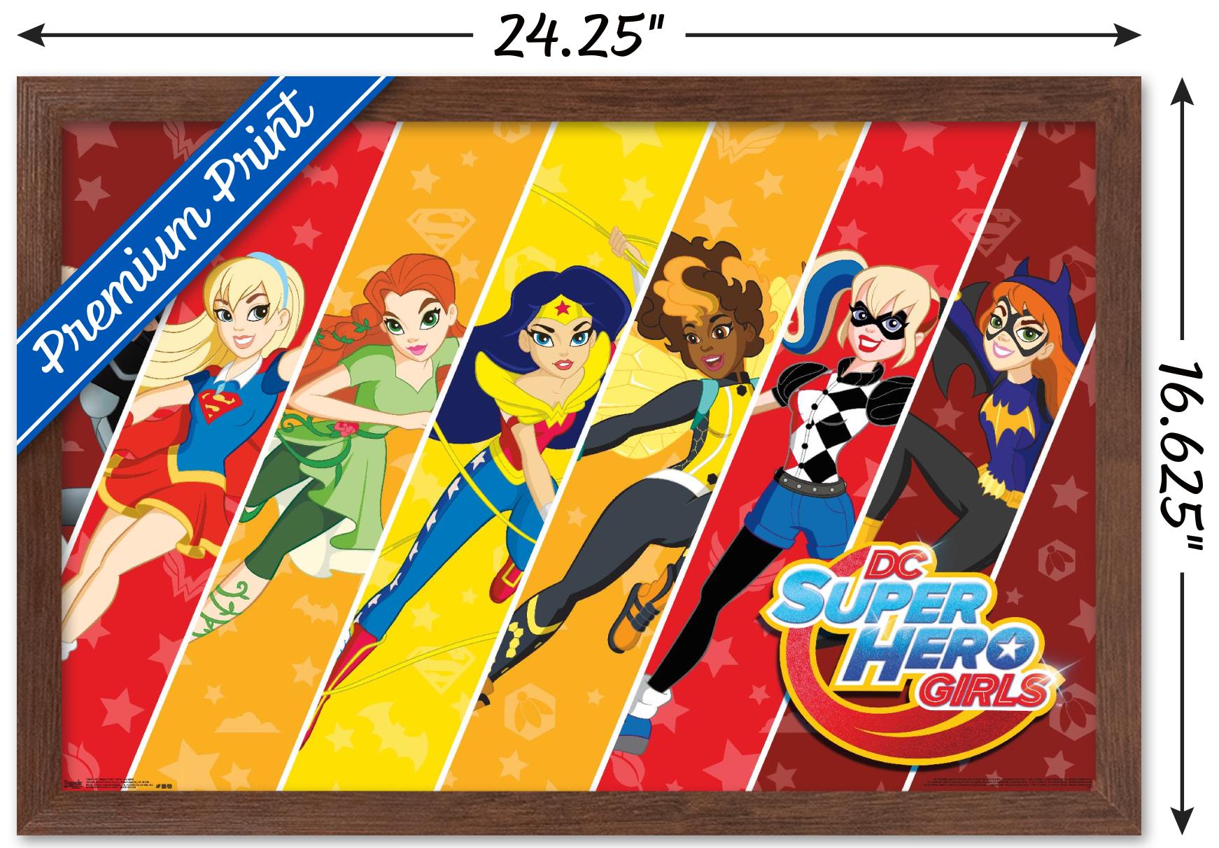 DC Comics TV - DC Superhero Girls - League Wall Poster, 14.725" x 22.375", Framed