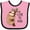 Pink and Black, variant on Inktastic I Live to Hug Cute Sloth on a Branch Boys or Girls Baby Bib