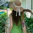 thumbnail image 3 of Summer Beach Sun Straw Hats for Women Wide Brim Packable Travel Bucket Hats UPF 50+, 3 of 8