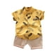 thumbnail image 1 of Odeerbi 1-5 Años Niños Verano Conjuntos Algodón Manga Corta Camisa Pantalones Cortos Conjunto Stand Up Cuello Camisa Cintura Elástica Pantalones Cortos Conjunto Dos Piezas, 1 of 4